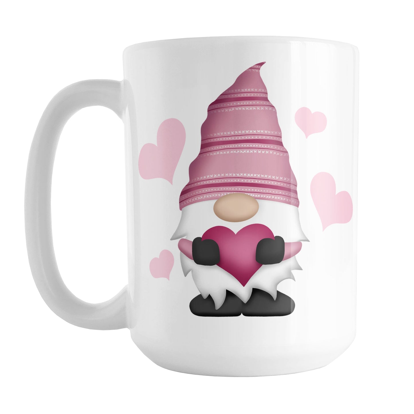 Pink Heart Gnome Mug