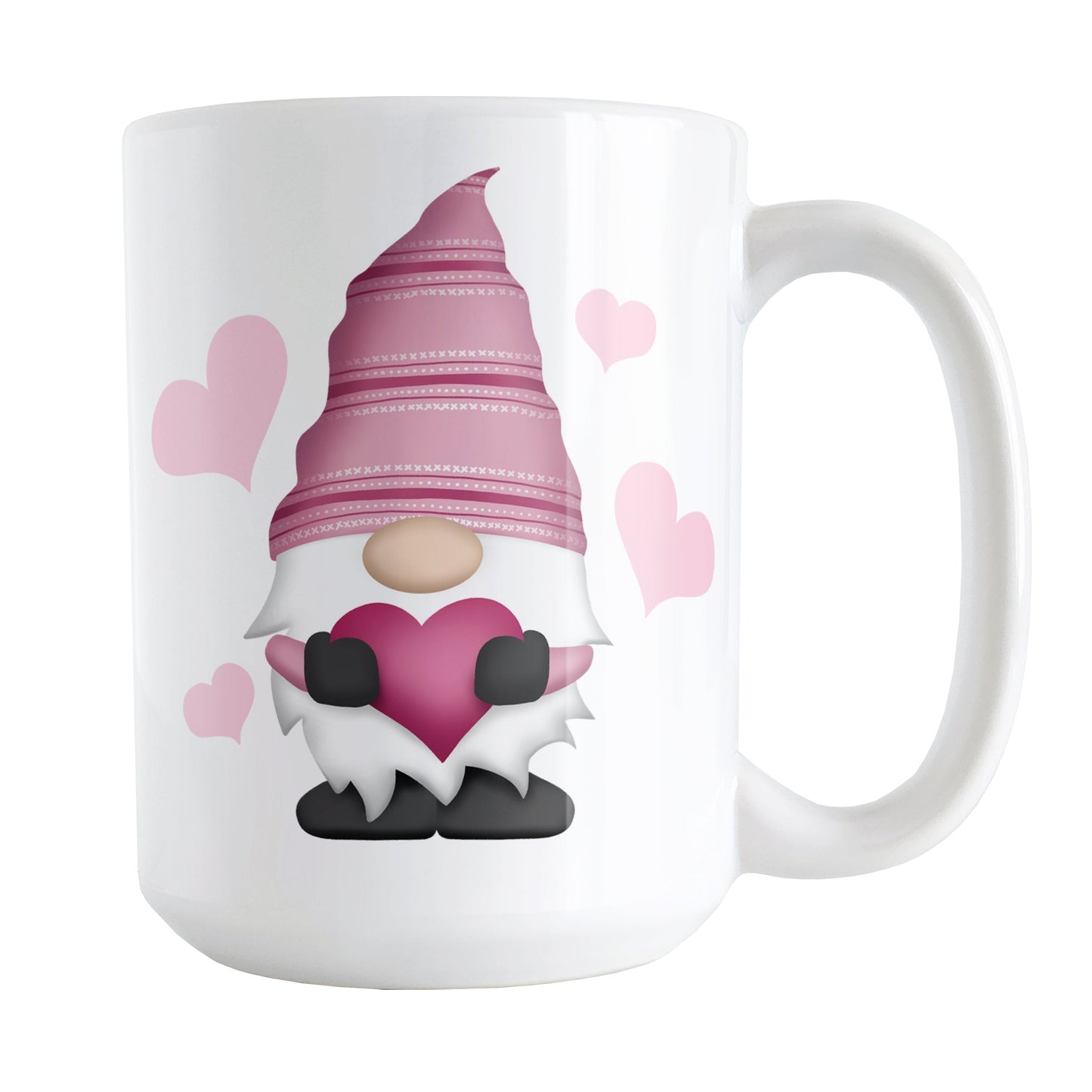 Pink Heart Gnome Mug