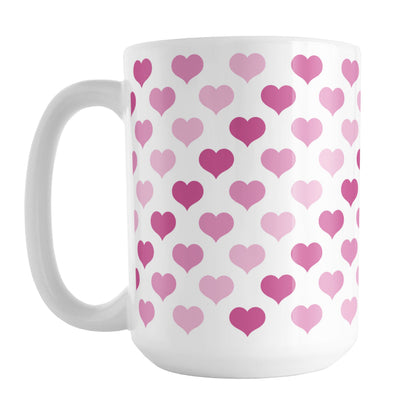 Pink Hearts Pattern Mug