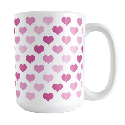 Pink Hearts Pattern Mug