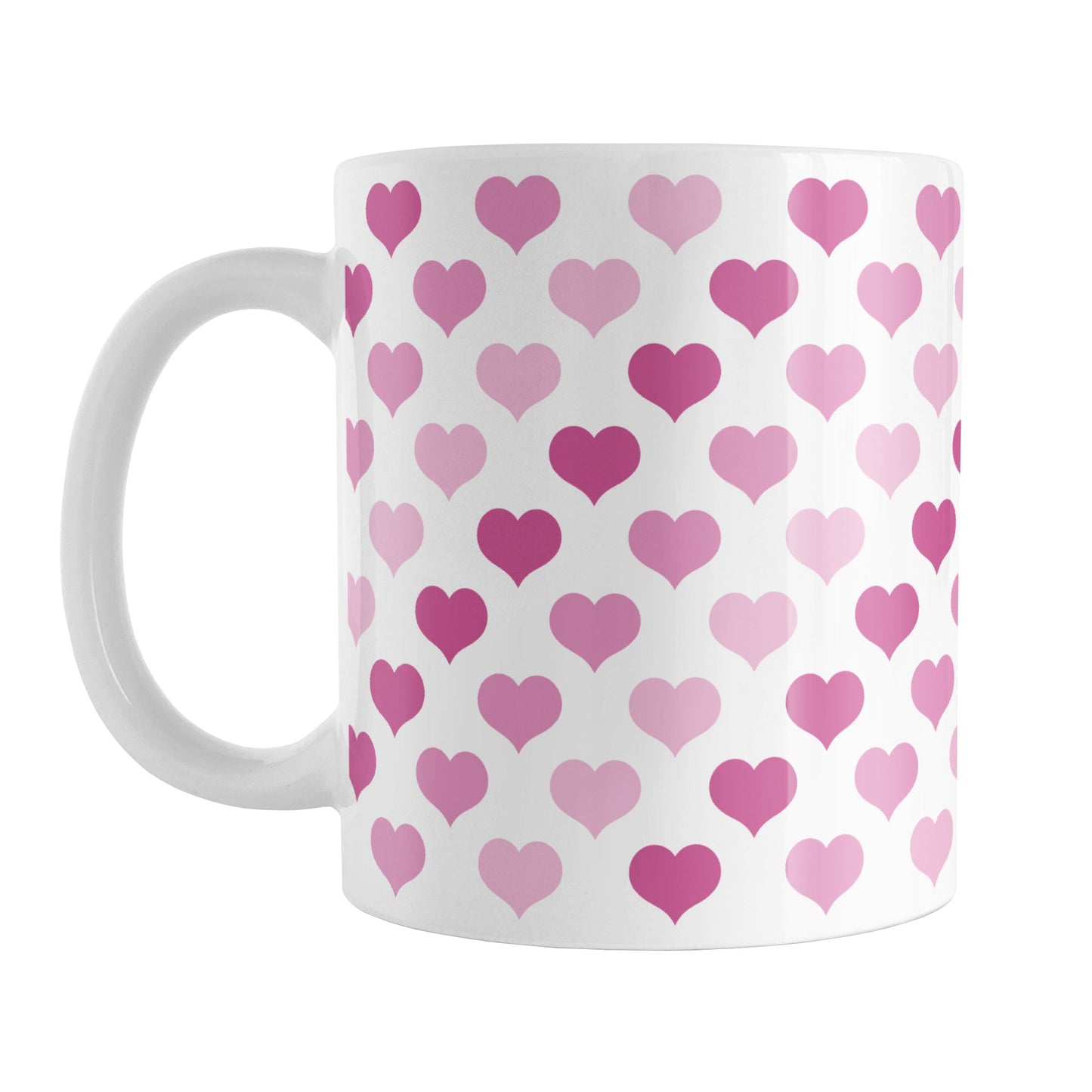 Pink Hearts Pattern Mug