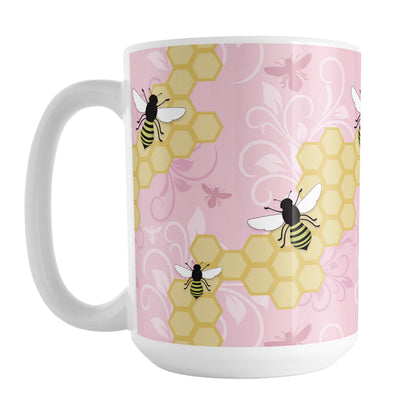 Pink Honeycomb Bee Mug