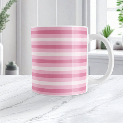 Pink Stripes Pattern Mug