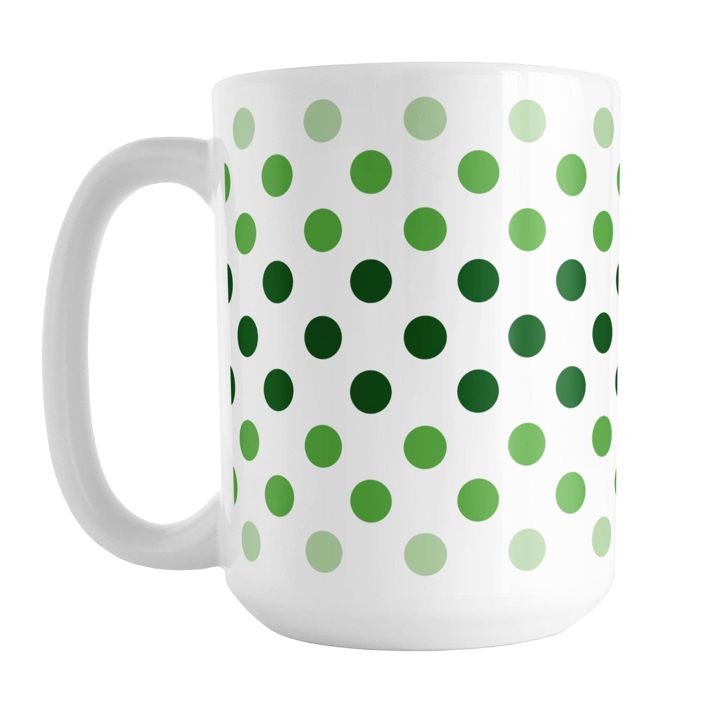Polka Dots in Green Mug