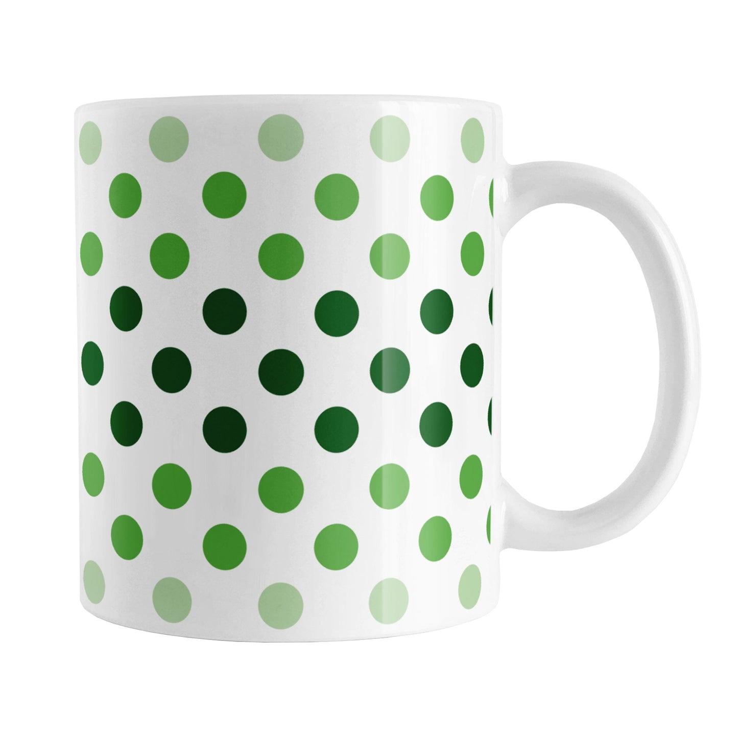 Polka Dots in Green Mug