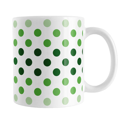 Polka Dots in Green Mug