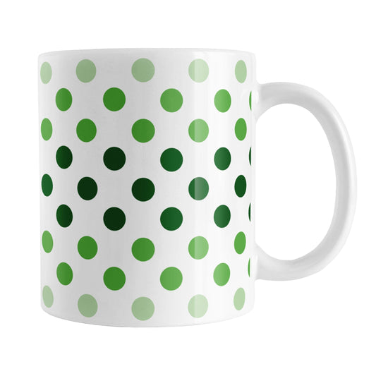 Polka Dots in Green Mug