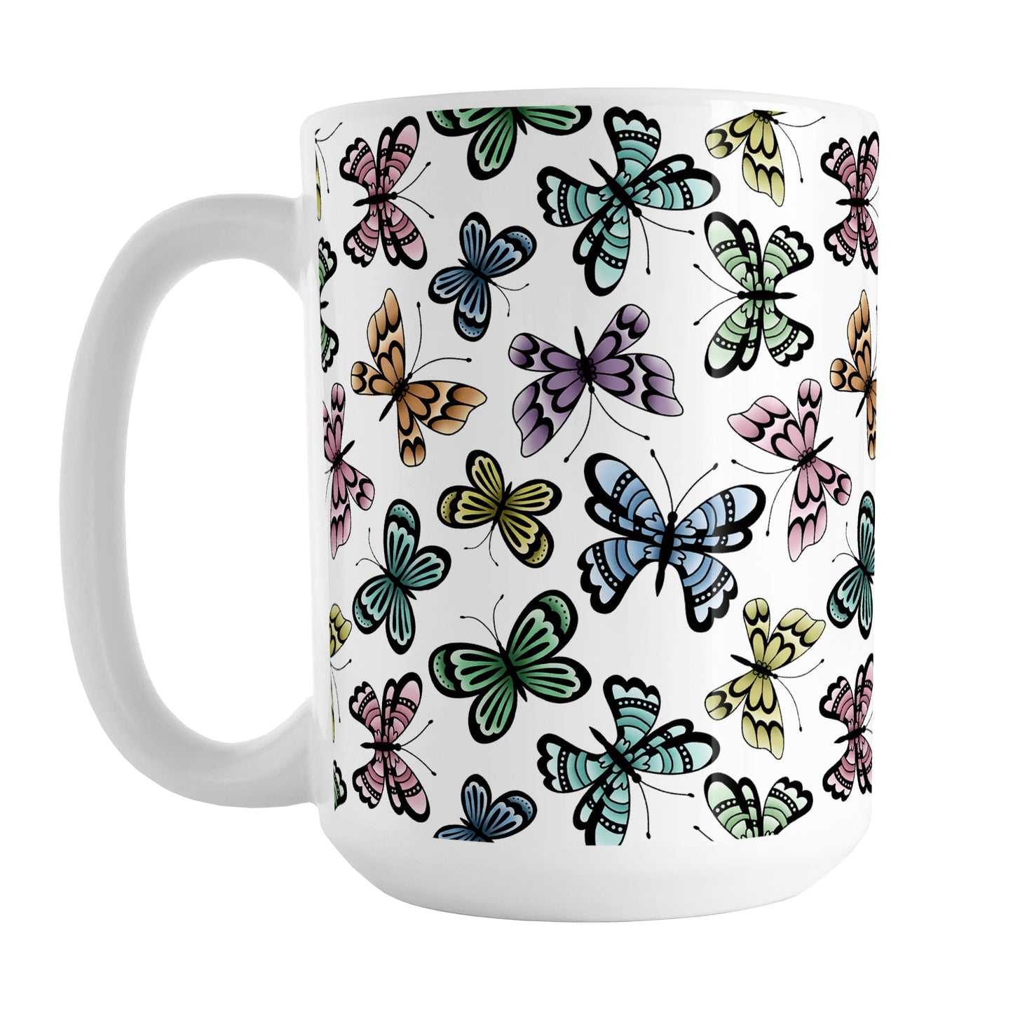 Pretty Butterfly Pattern Mug