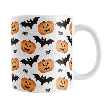 Pumpkins Bats and Spiders Halloween Mug