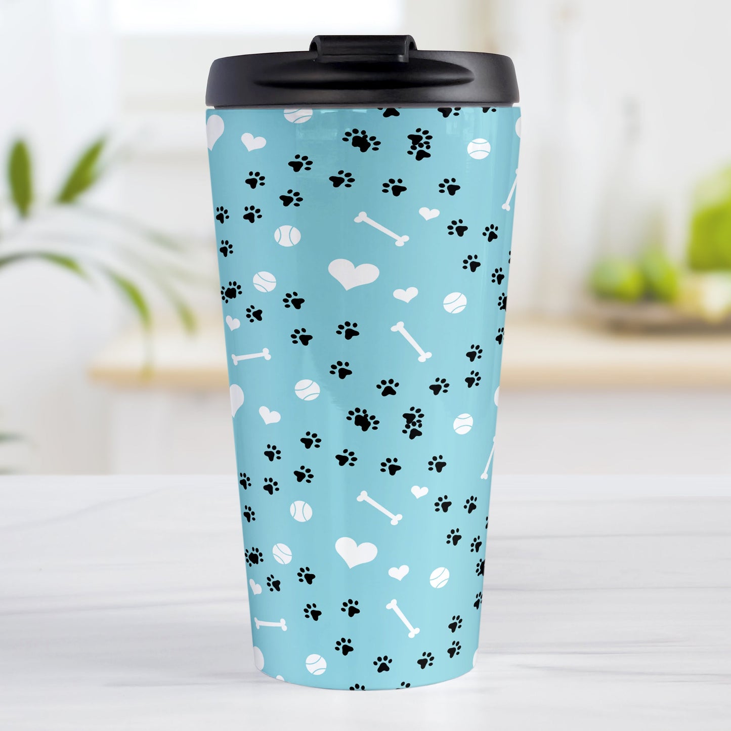 Puppy Run Blue Dog Travel Mug