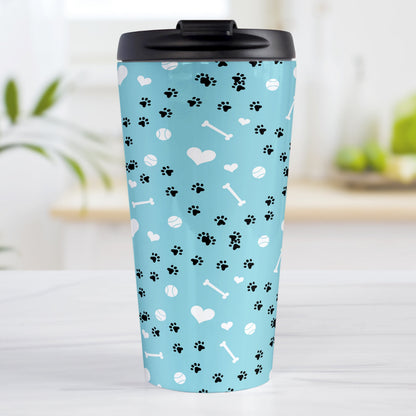 Puppy Run Blue Dog Travel Mug