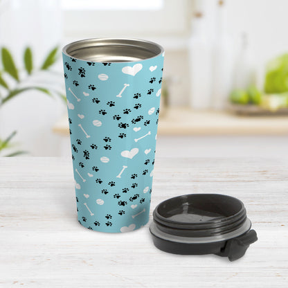 Puppy Run Blue Dog Travel Mug