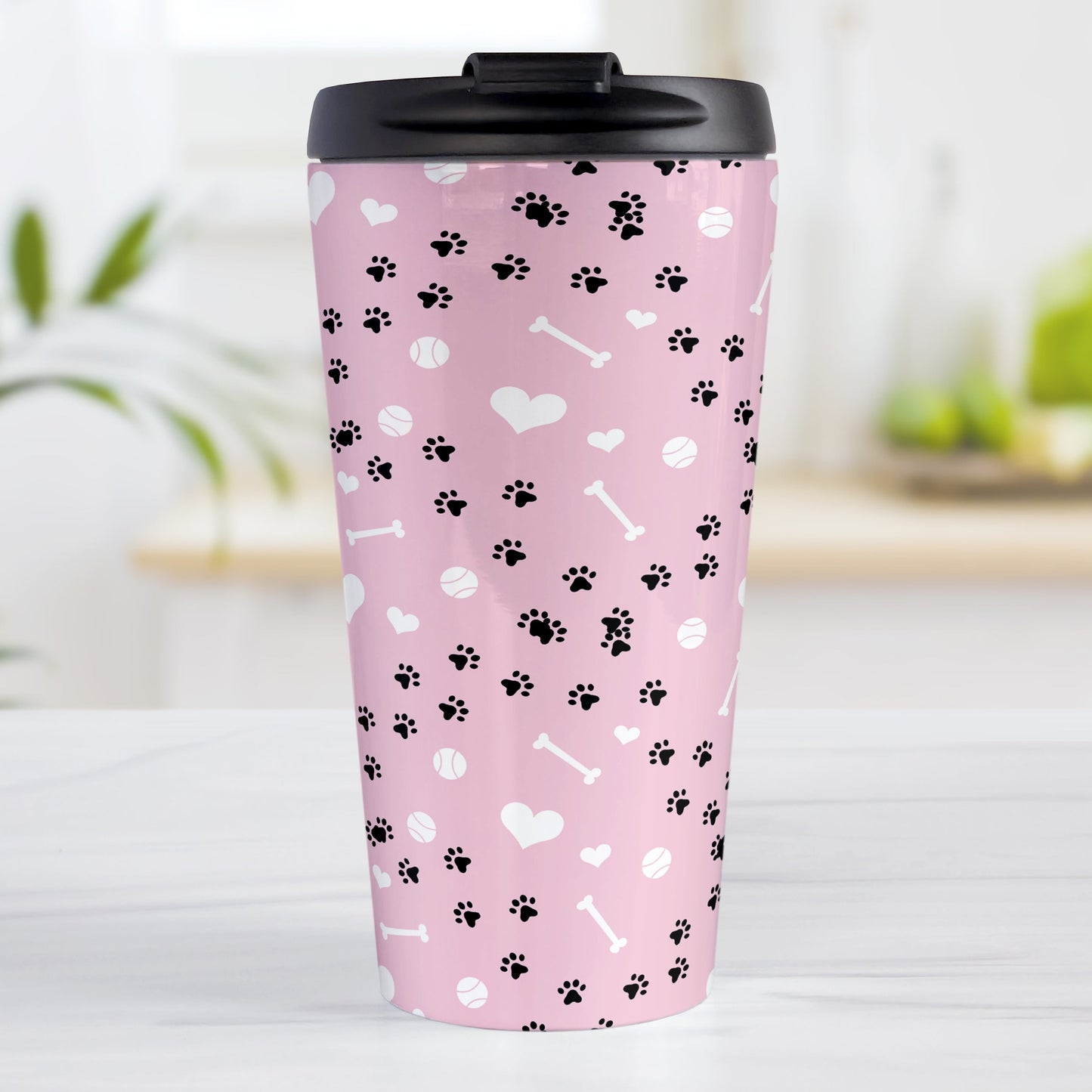 Puppy Run Pink Dog Travel Mug