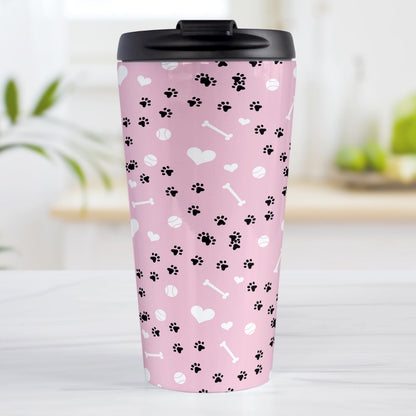 Puppy Run Pink Dog Travel Mug