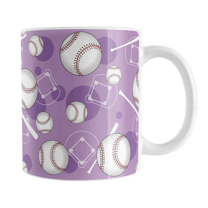 Purple Baseball Pattern Mug