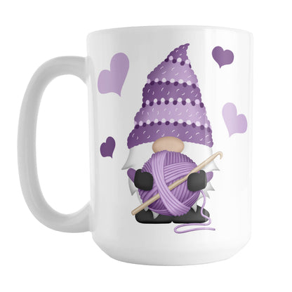 Purple Crochet Gnome Mug