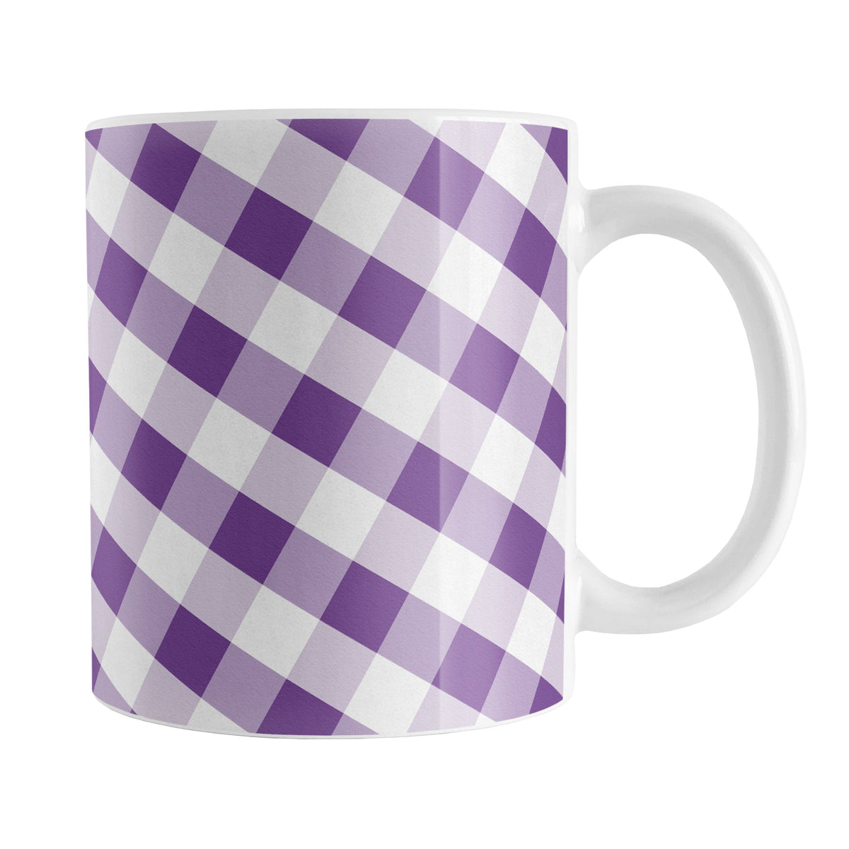 Purple Gingham Mug