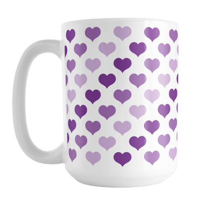 Purple Hearts Pattern Mug
