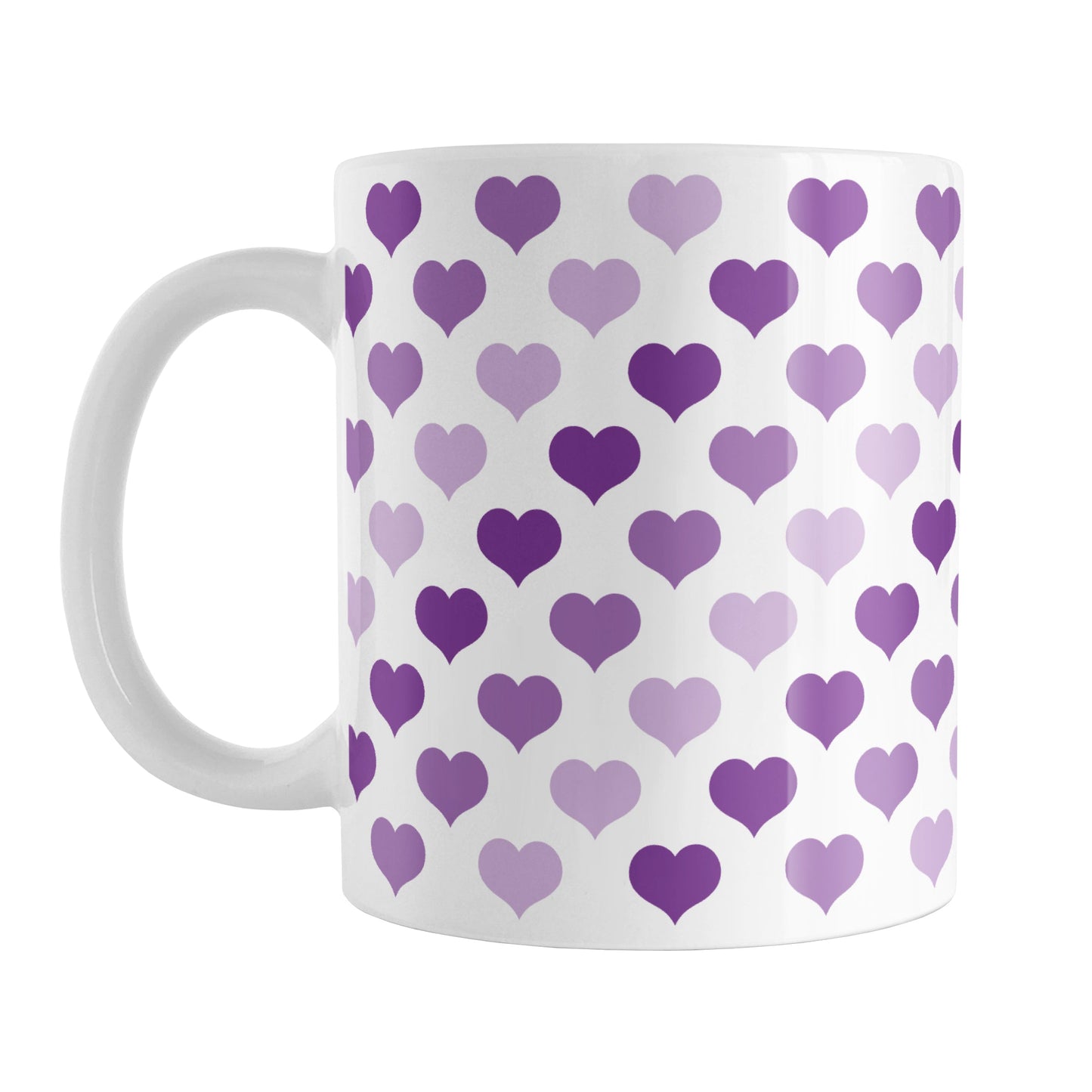 Purple Hearts Pattern Mug