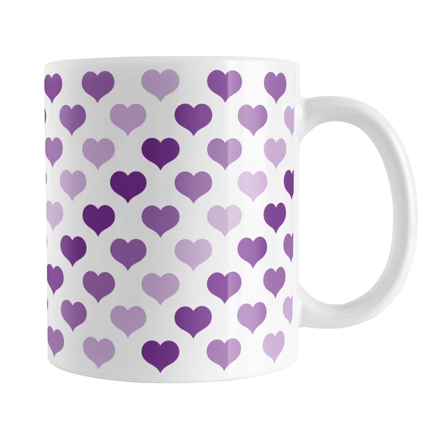 Purple Hearts Pattern Mug