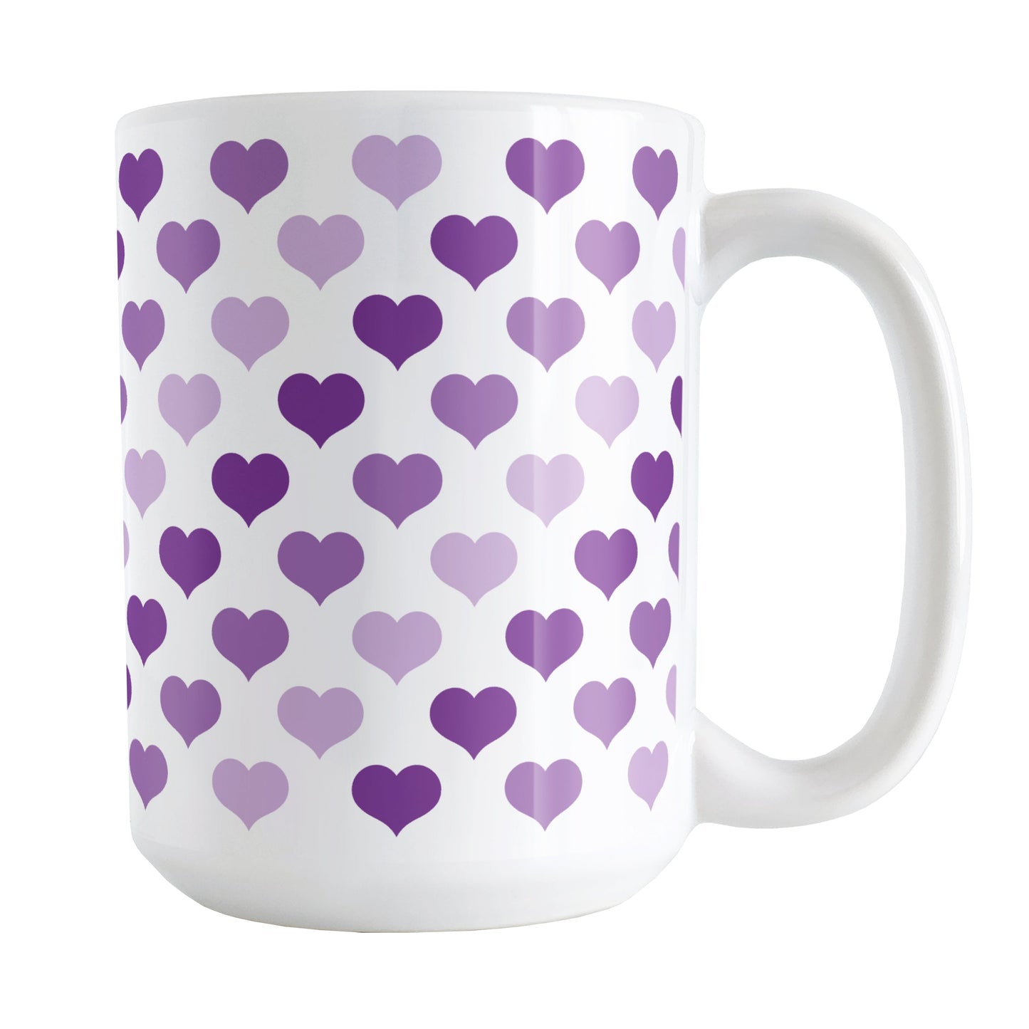 Purple Hearts Pattern Mug