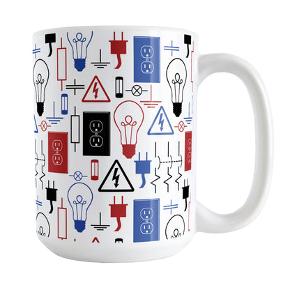 Red Blue Electrical Electrician Mug