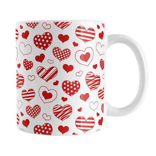Red Heart Doodles Mug