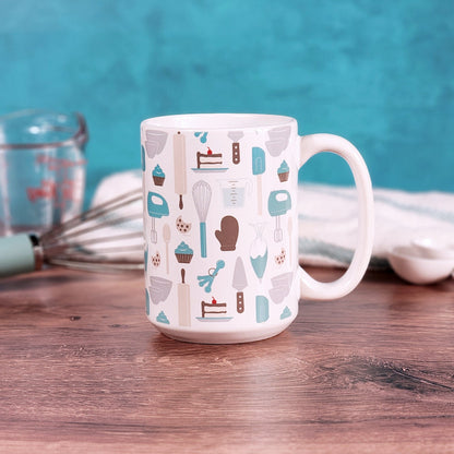 Turquoise Baking Pattern Mug