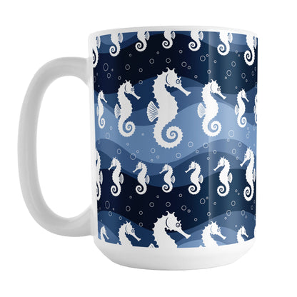 Wavy Blue Seahorse Mug