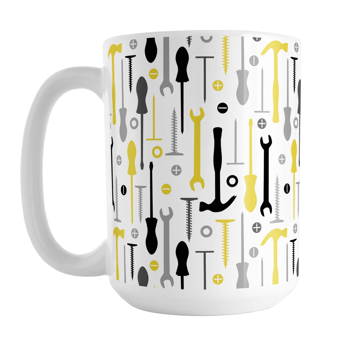 Yellow Tools Pattern Mug