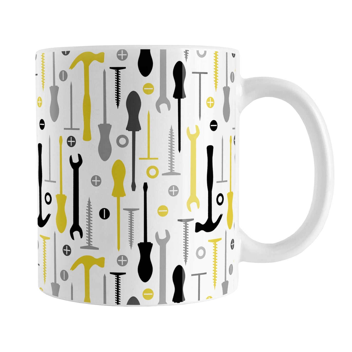 Yellow Tools Pattern Mug