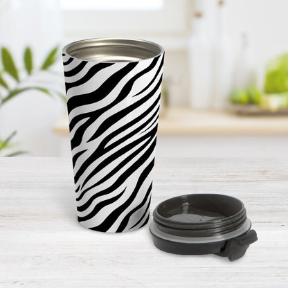 Zebra Print Pattern Travel Mug