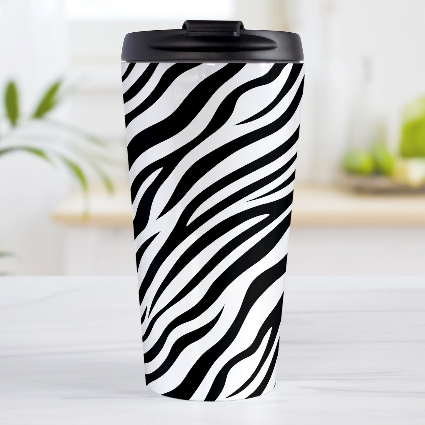 Zebra Print Pattern Travel Mug